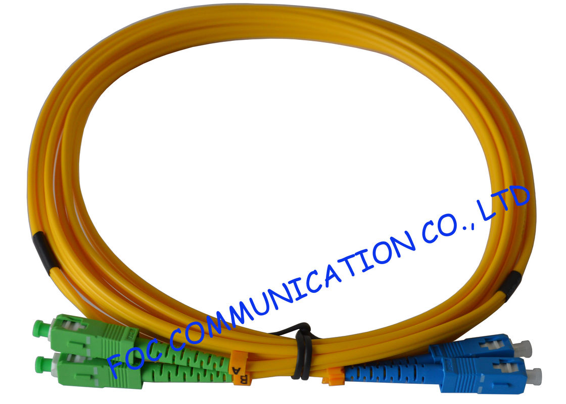 SC FC LC ST فیبر نوری پچ بند ناف 9 / 125um Duplex Corning فیبر برای شبکه